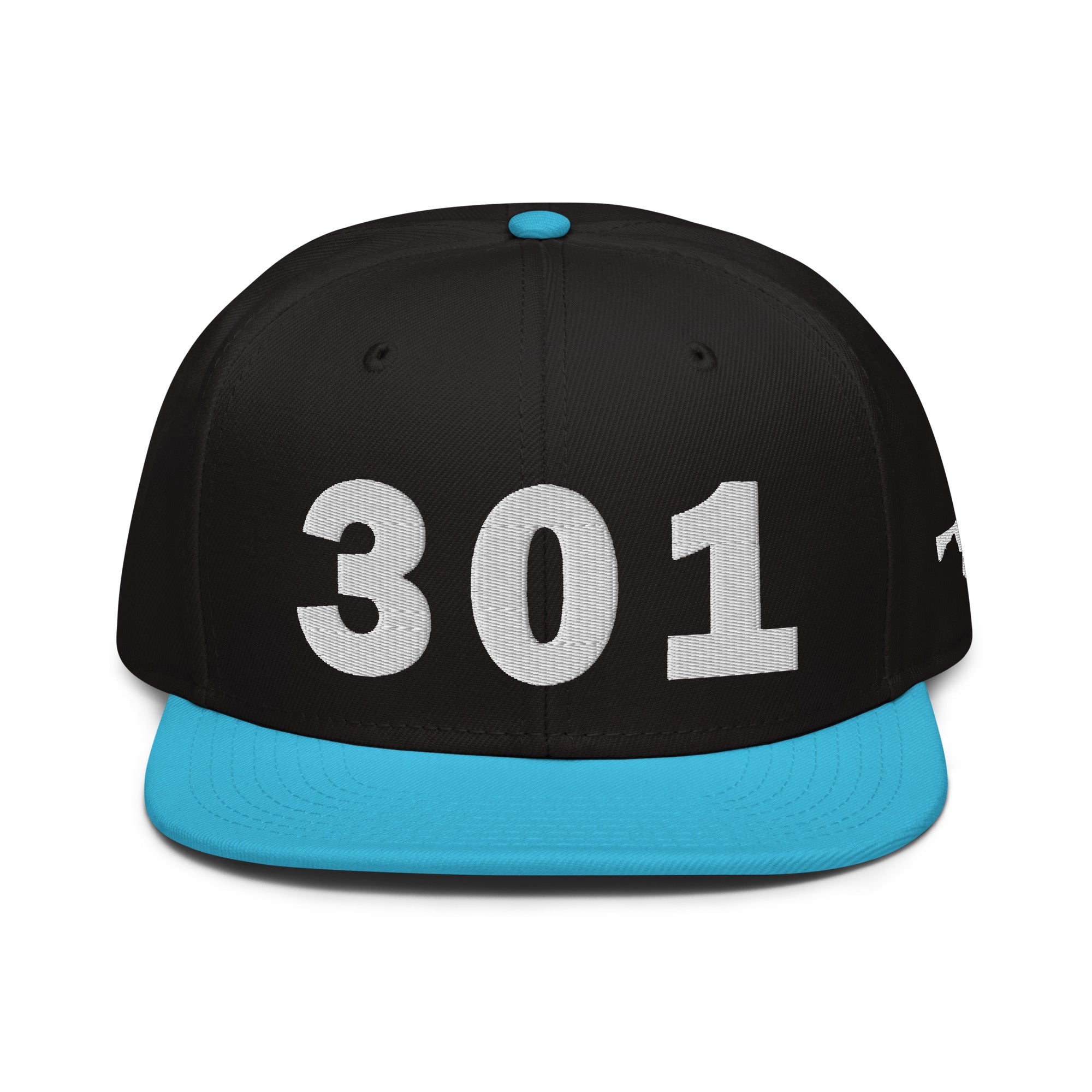 301 Area Code Snapback Hat