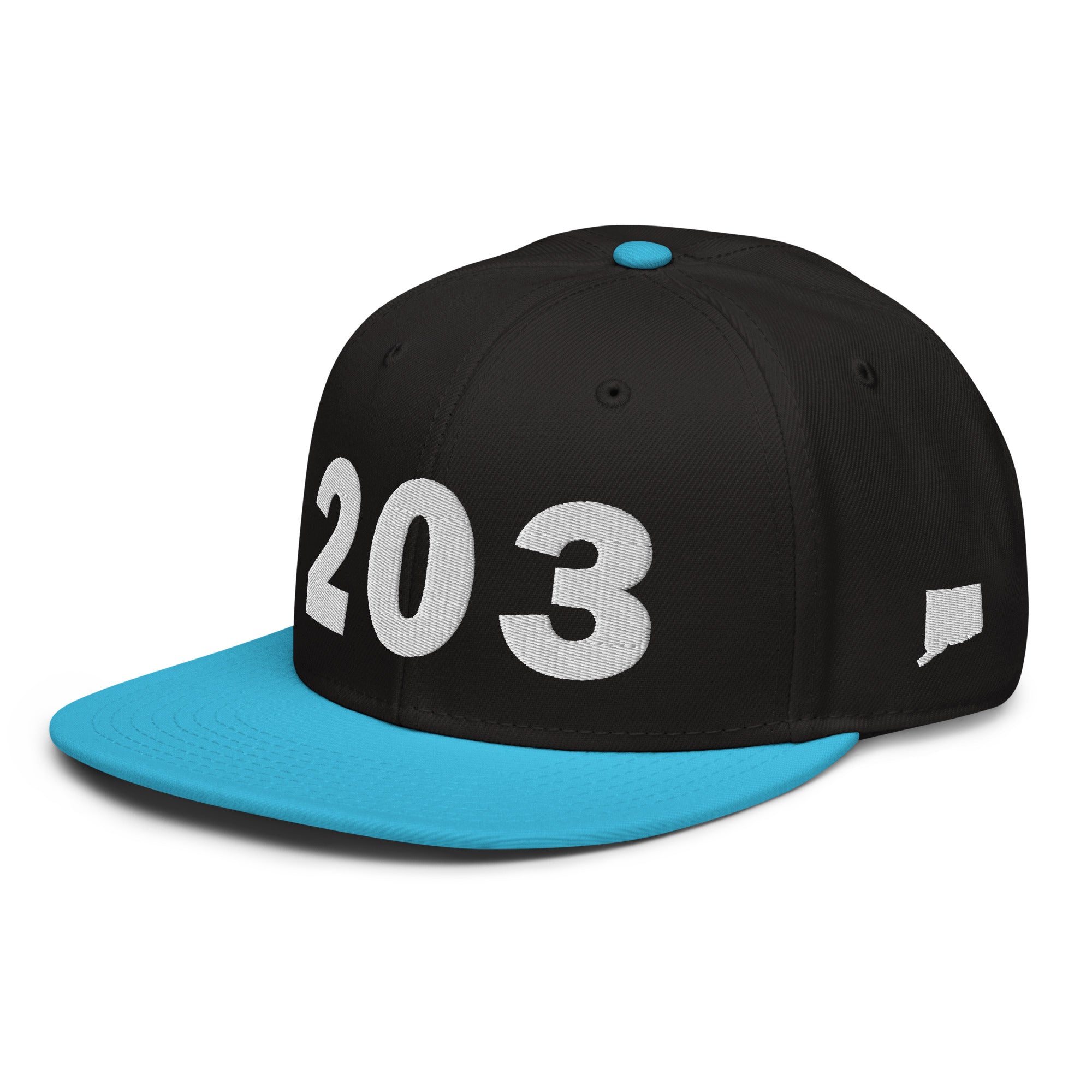 203 Area Code Snapback Hat