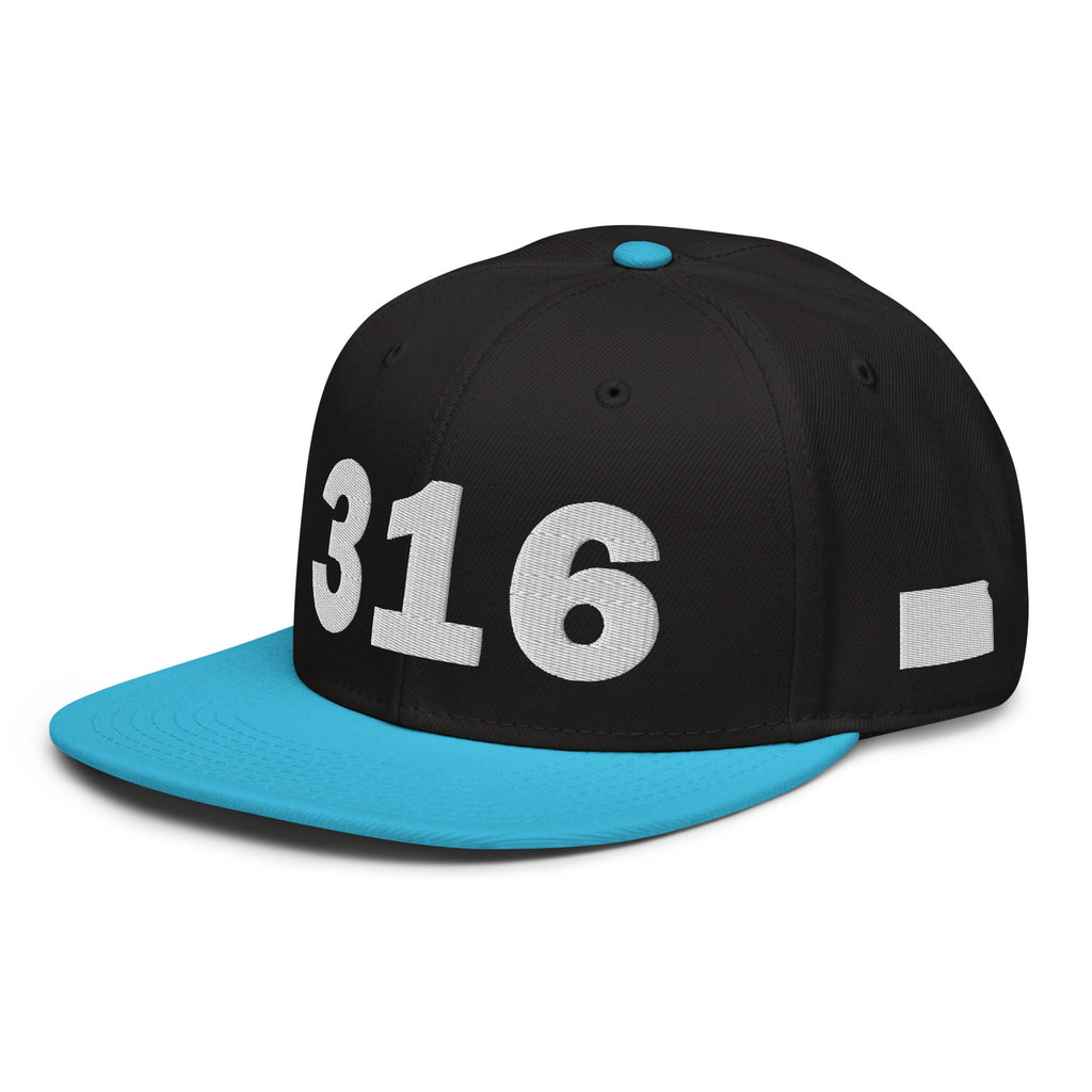 316 Area Code Snapback Hat