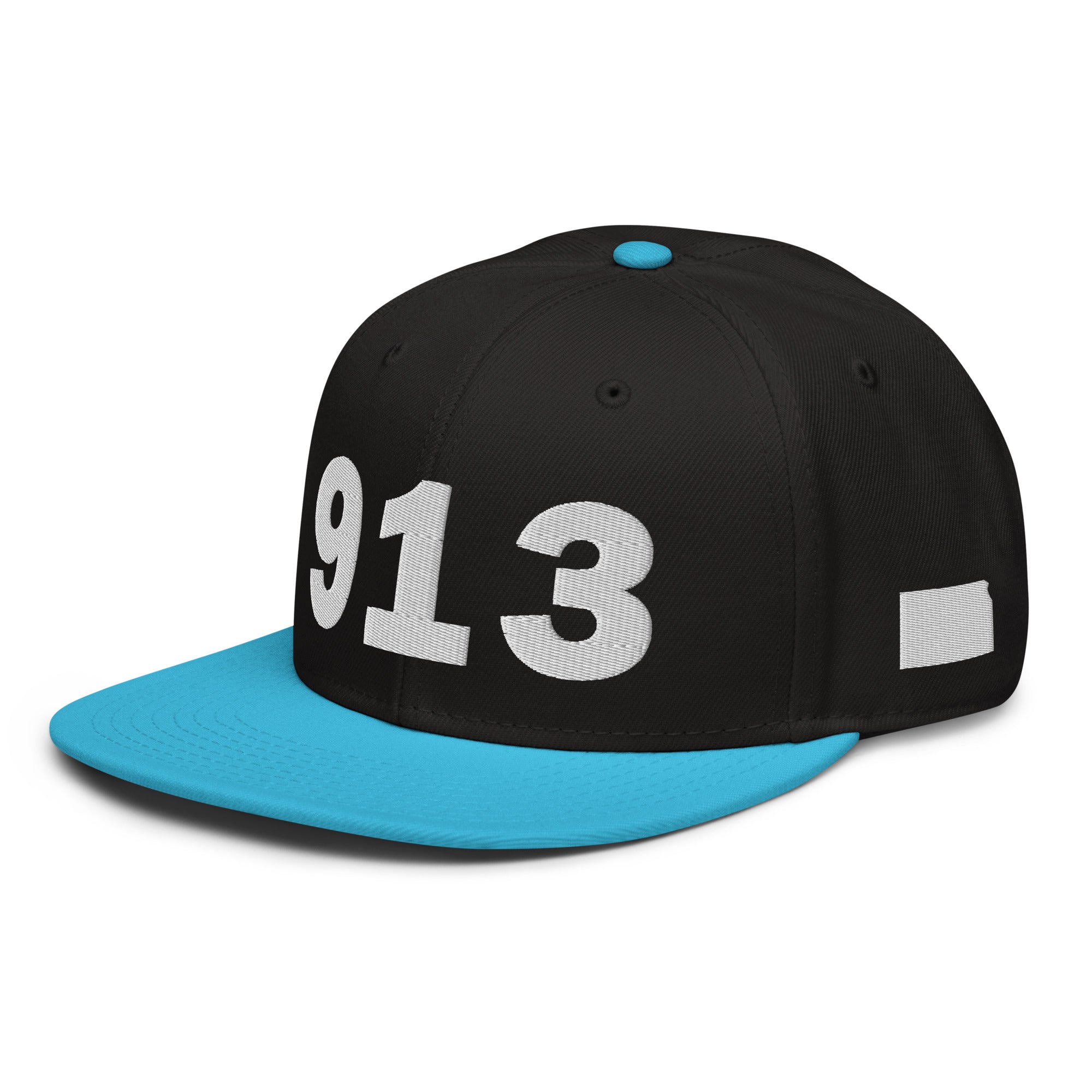 913 Area Code Snapback Hat