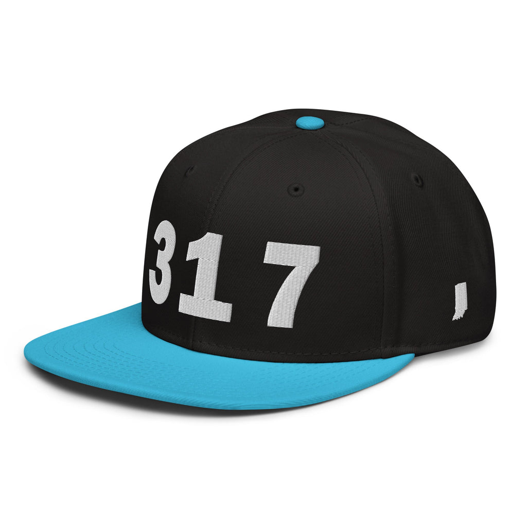 317 Area Code Snapback Hat