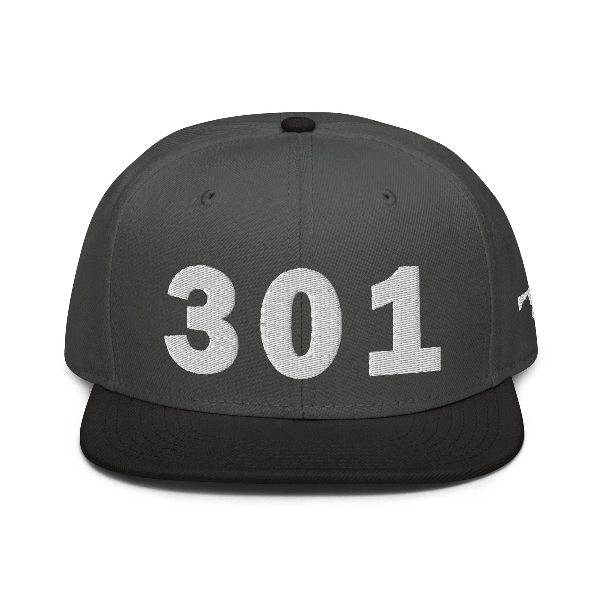 301 Area Code Snapback Hat