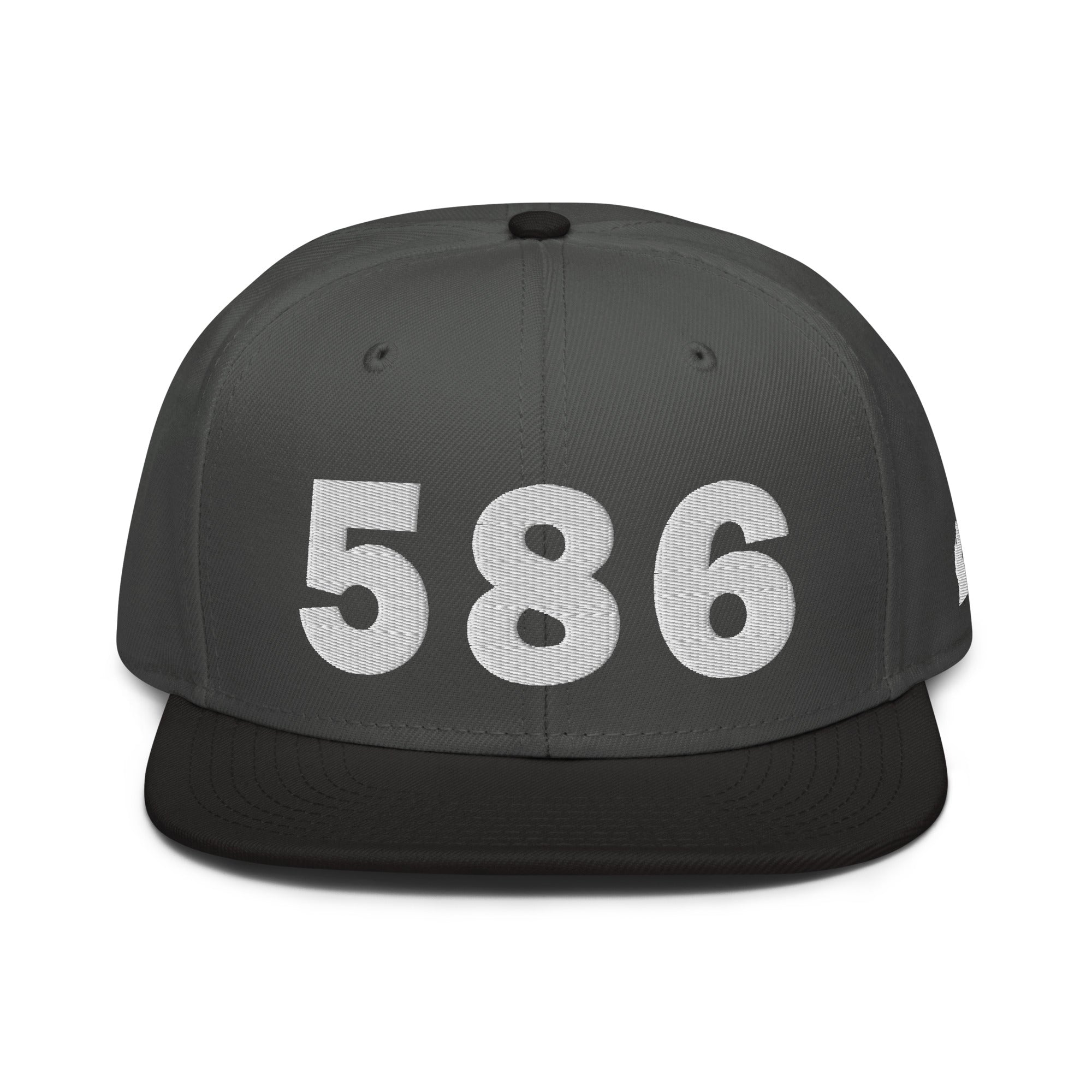 586 Area Code Snapback Hat