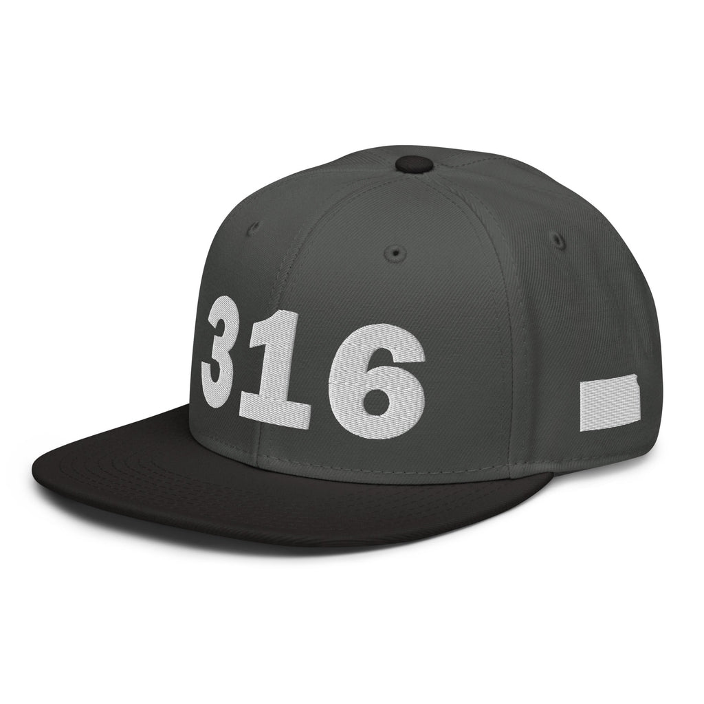 316 Area Code Snapback Hat