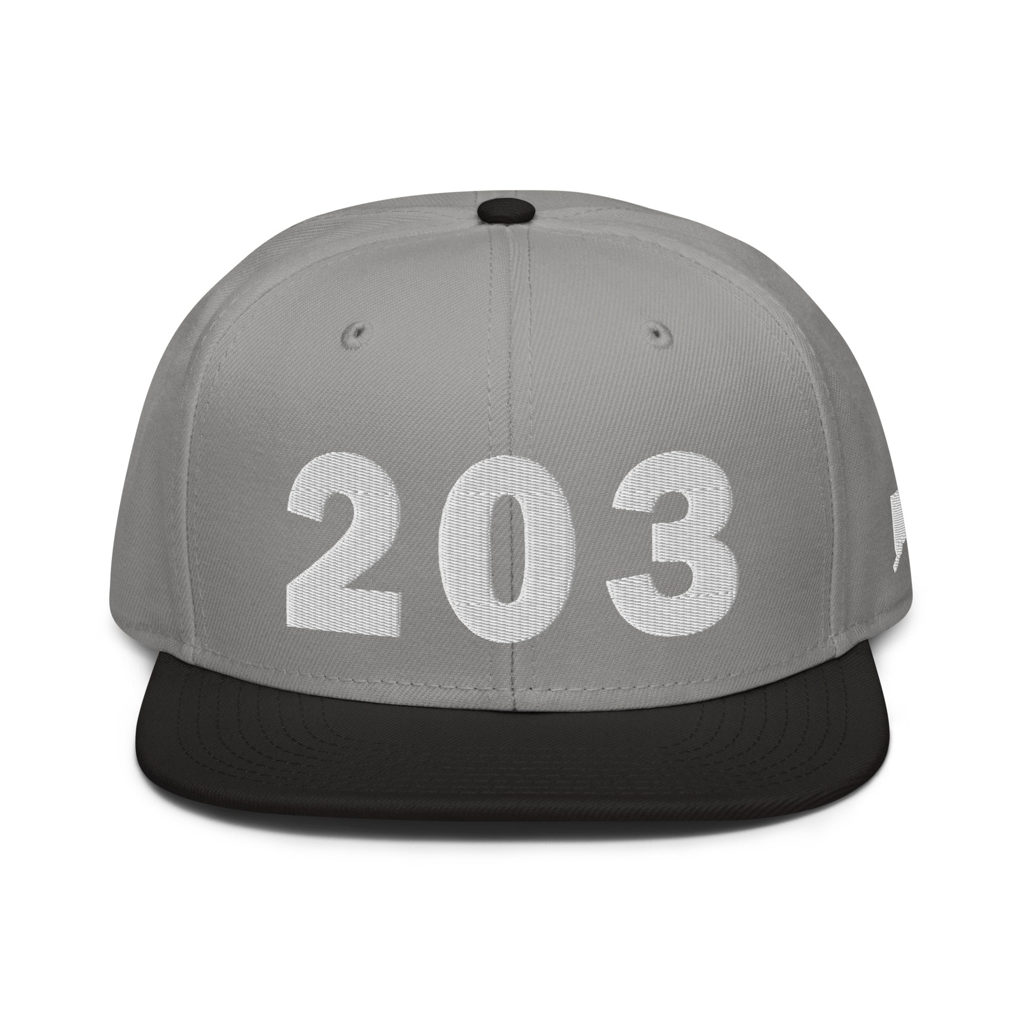 203 Area Code Snapback Hat