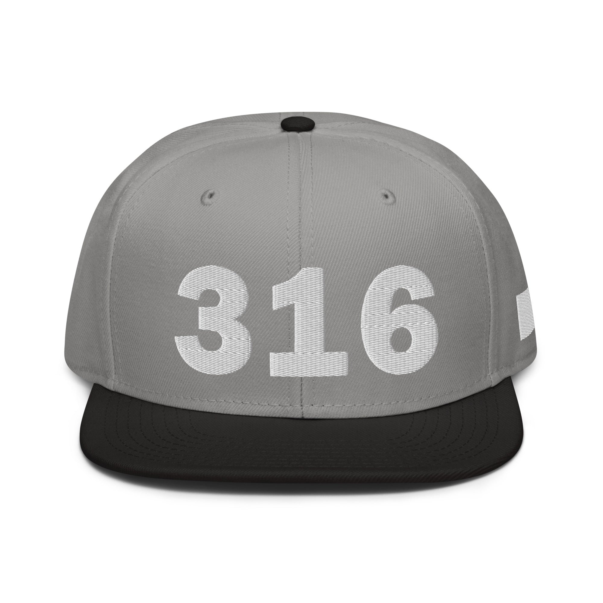 316 Area Code Snapback Hat