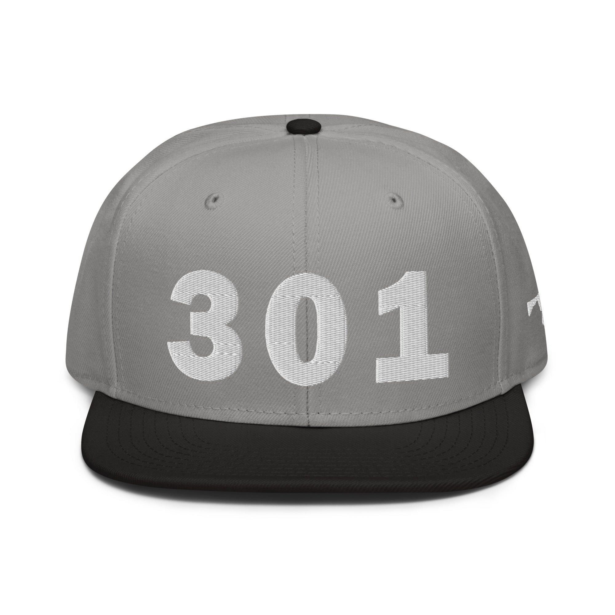 301 Area Code Snapback Hat