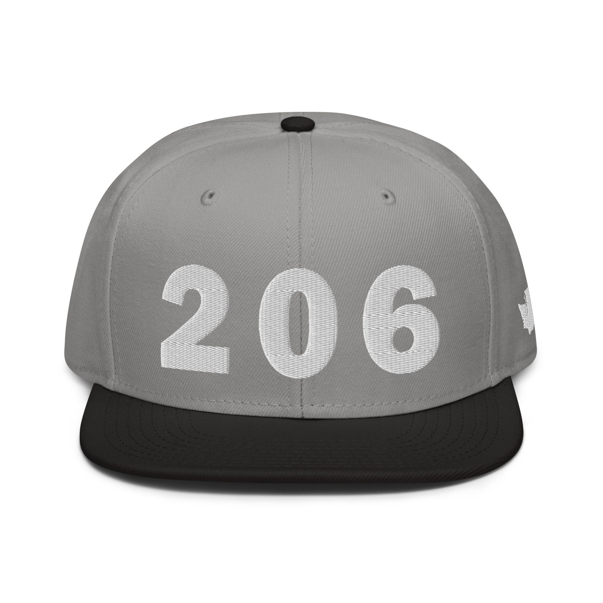 206 Area Code Snapback Hat