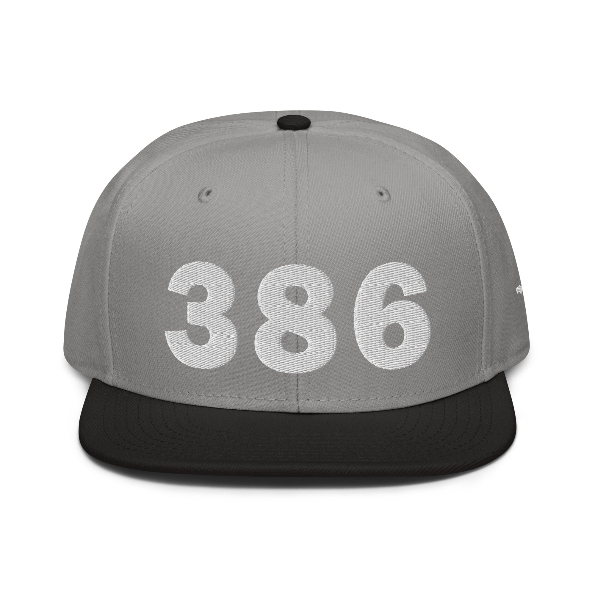 386 Area Code Snapback Hat