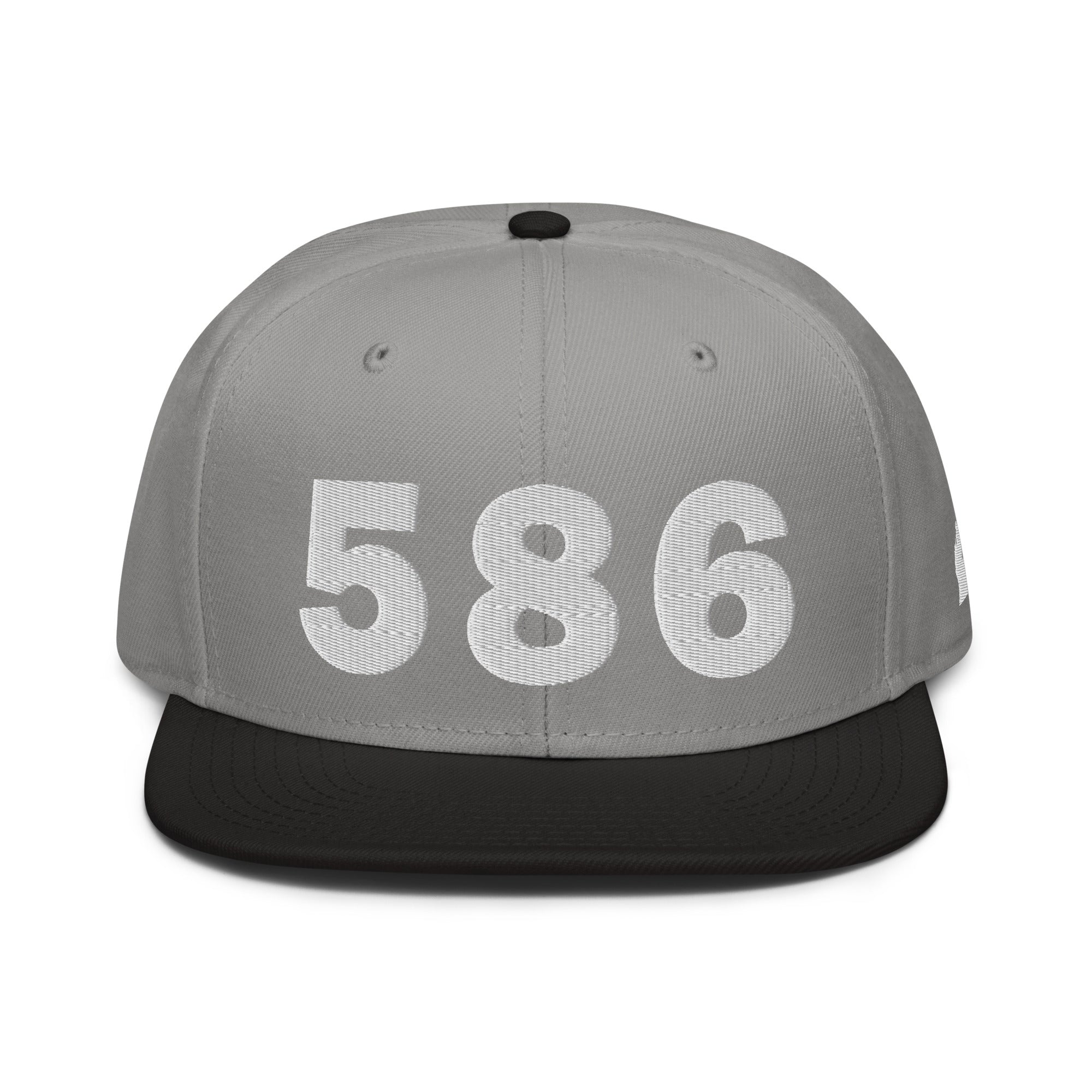 586 Area Code Snapback Hat
