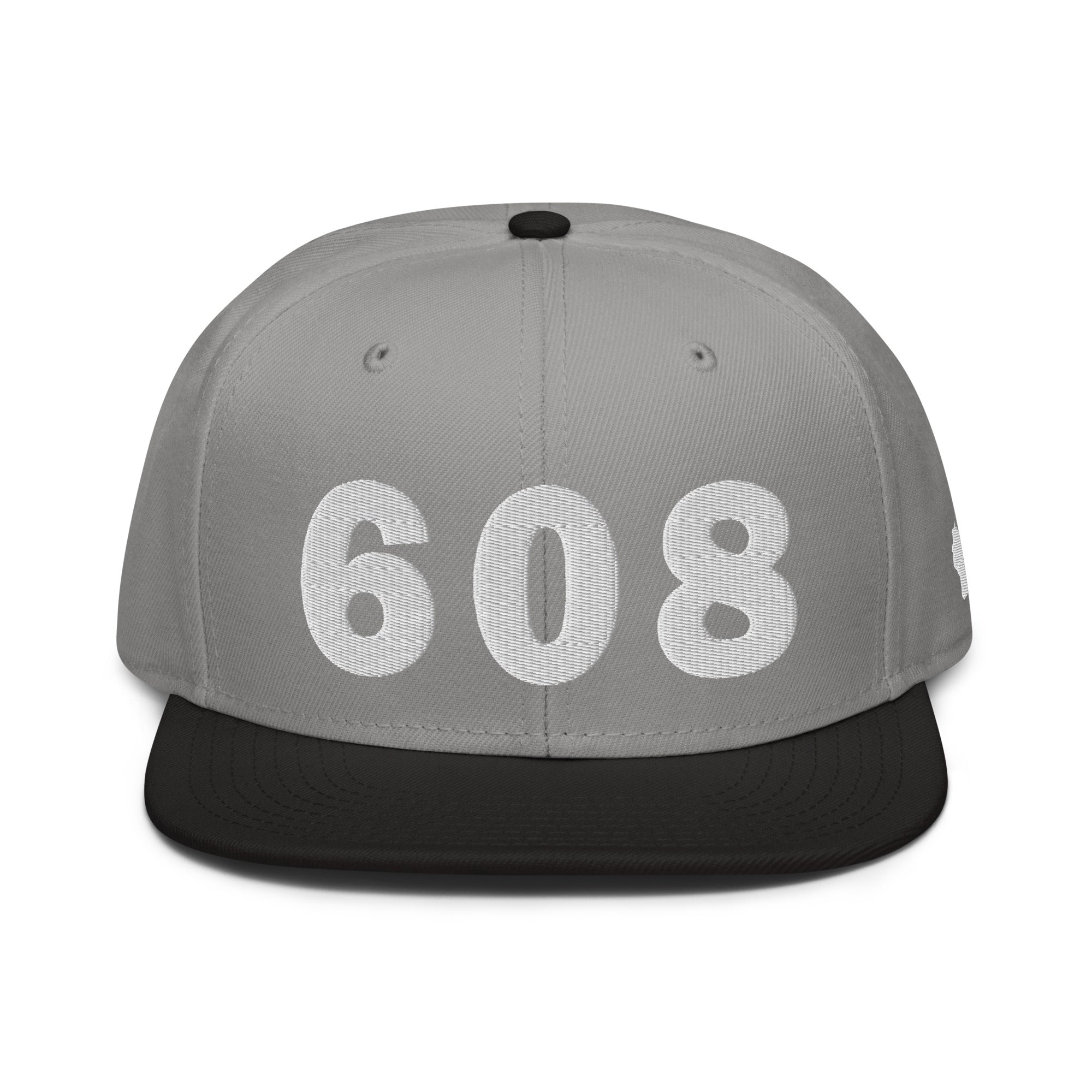 608 Area Code Snapback Hat