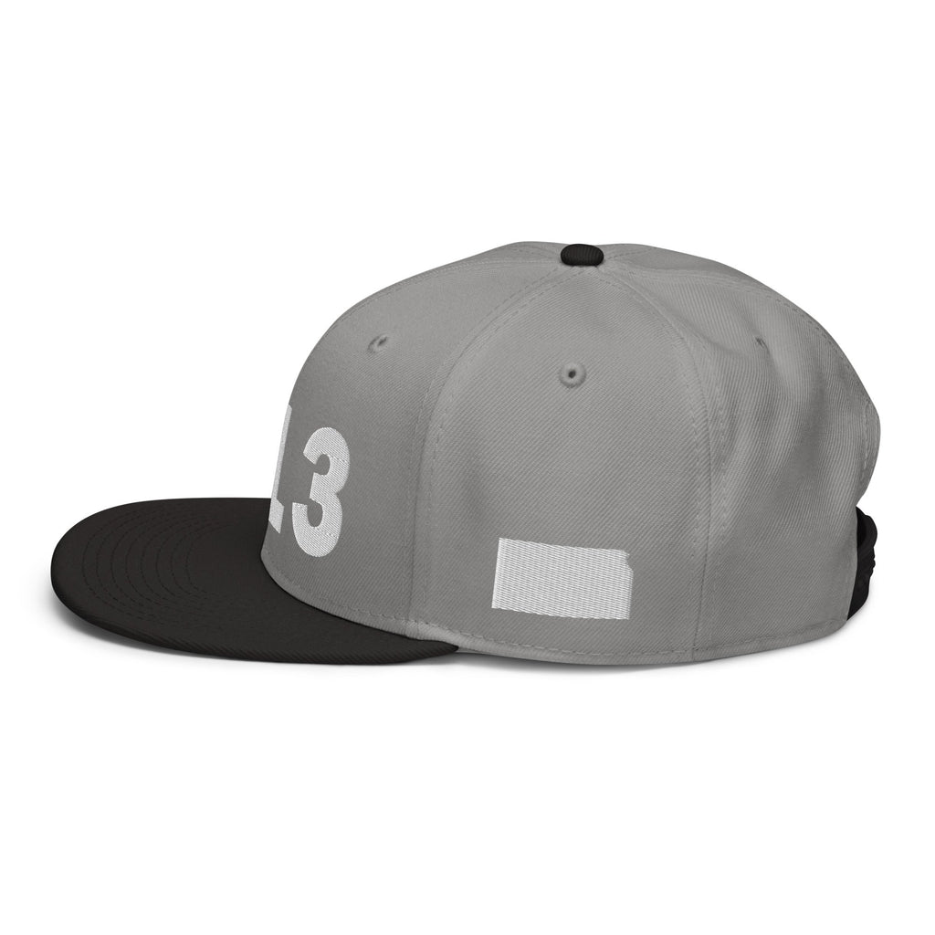 913 Area Code Snapback Hat
