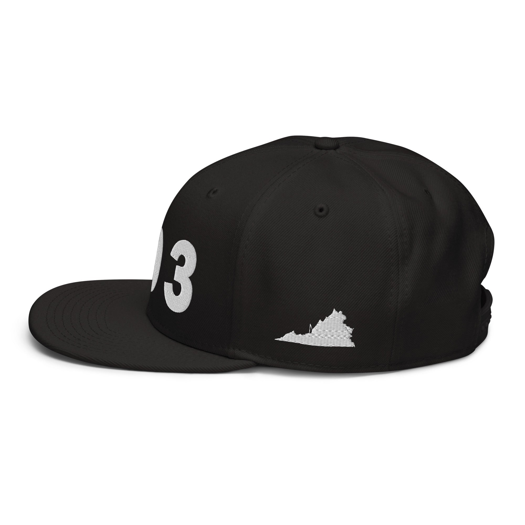 703 Area Code Snapback Hat
