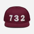 732 Area Code Snapback Hat