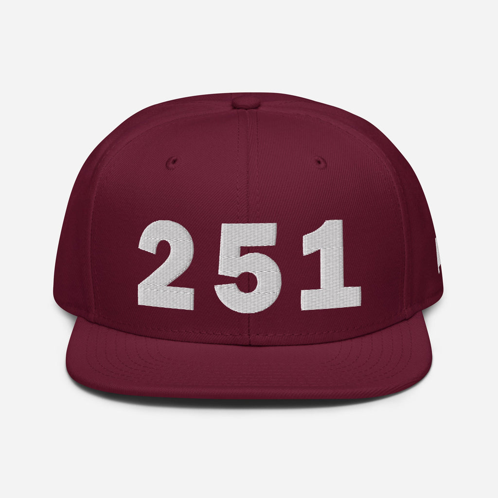 251 Area Code Snapback Hat