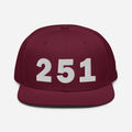 251 Area Code Snapback Hat