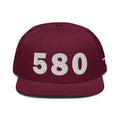 580 Area Code Snapback Hat