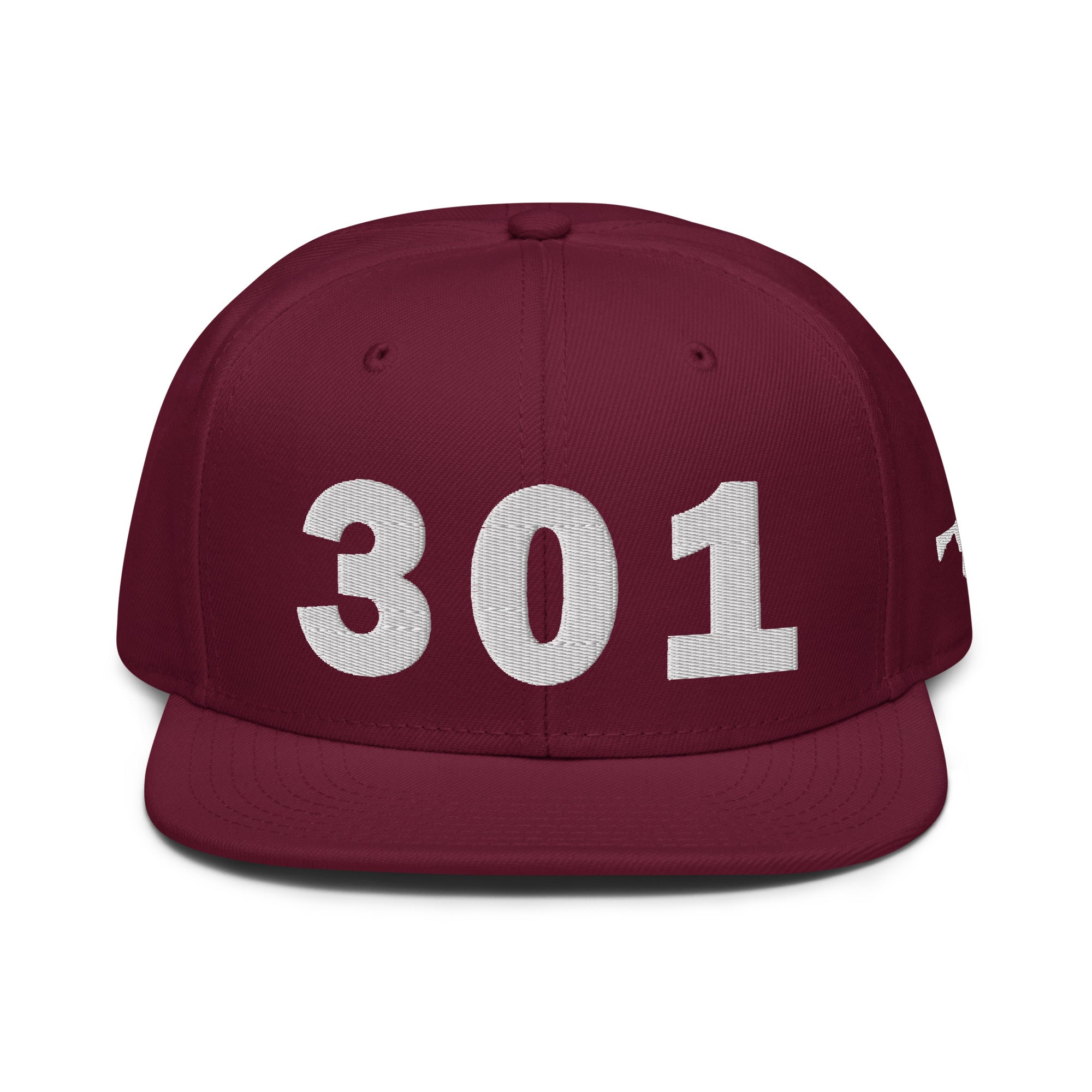 301 Area Code Snapback Hat