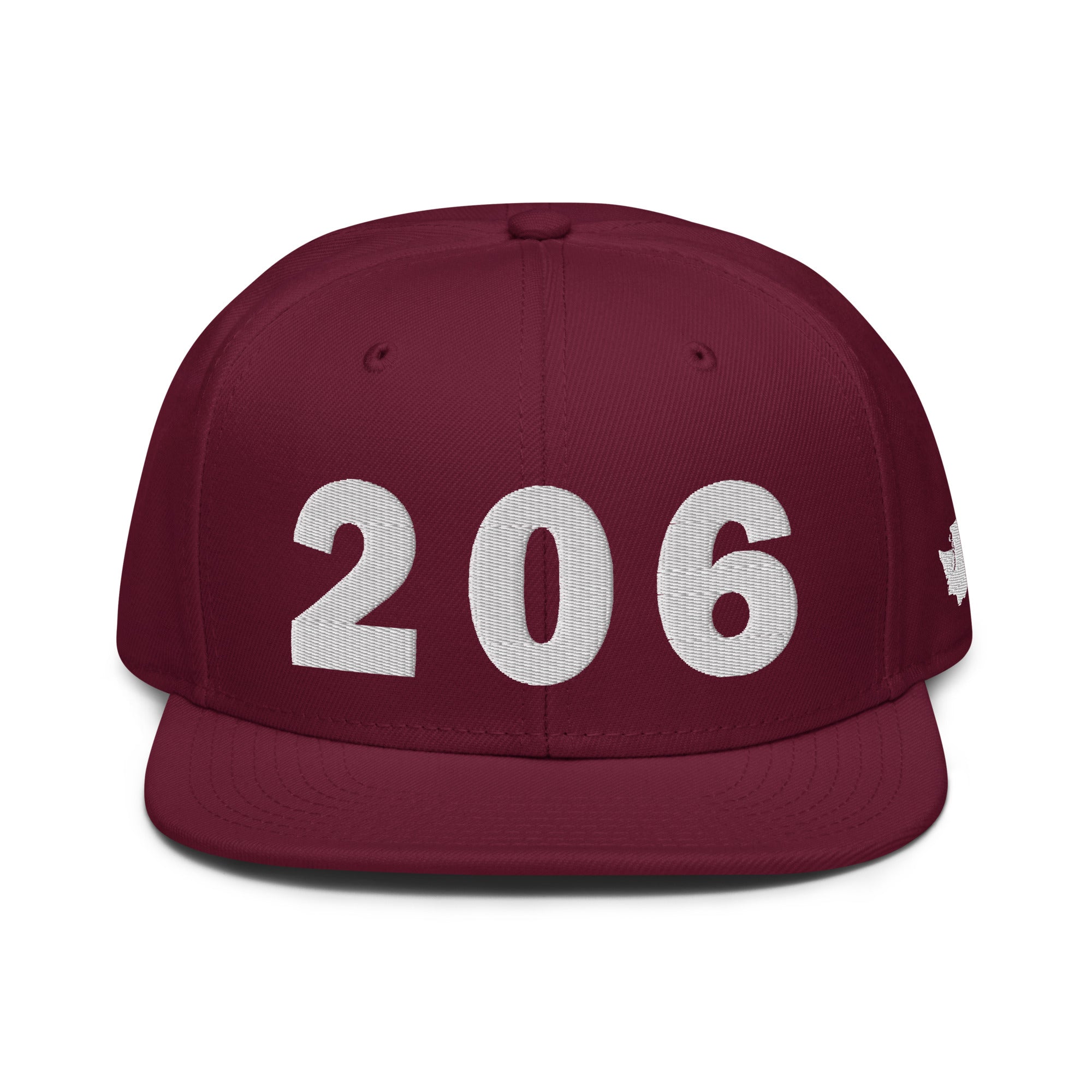 206 Area Code Snapback Hat