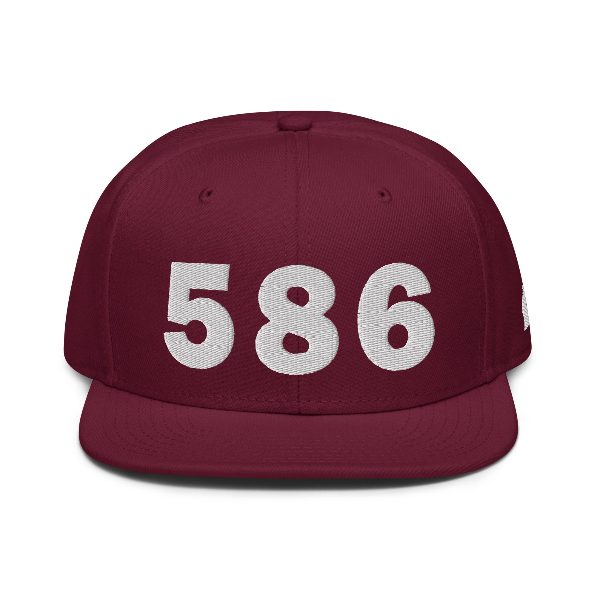 586 Area Code Snapback Hat
