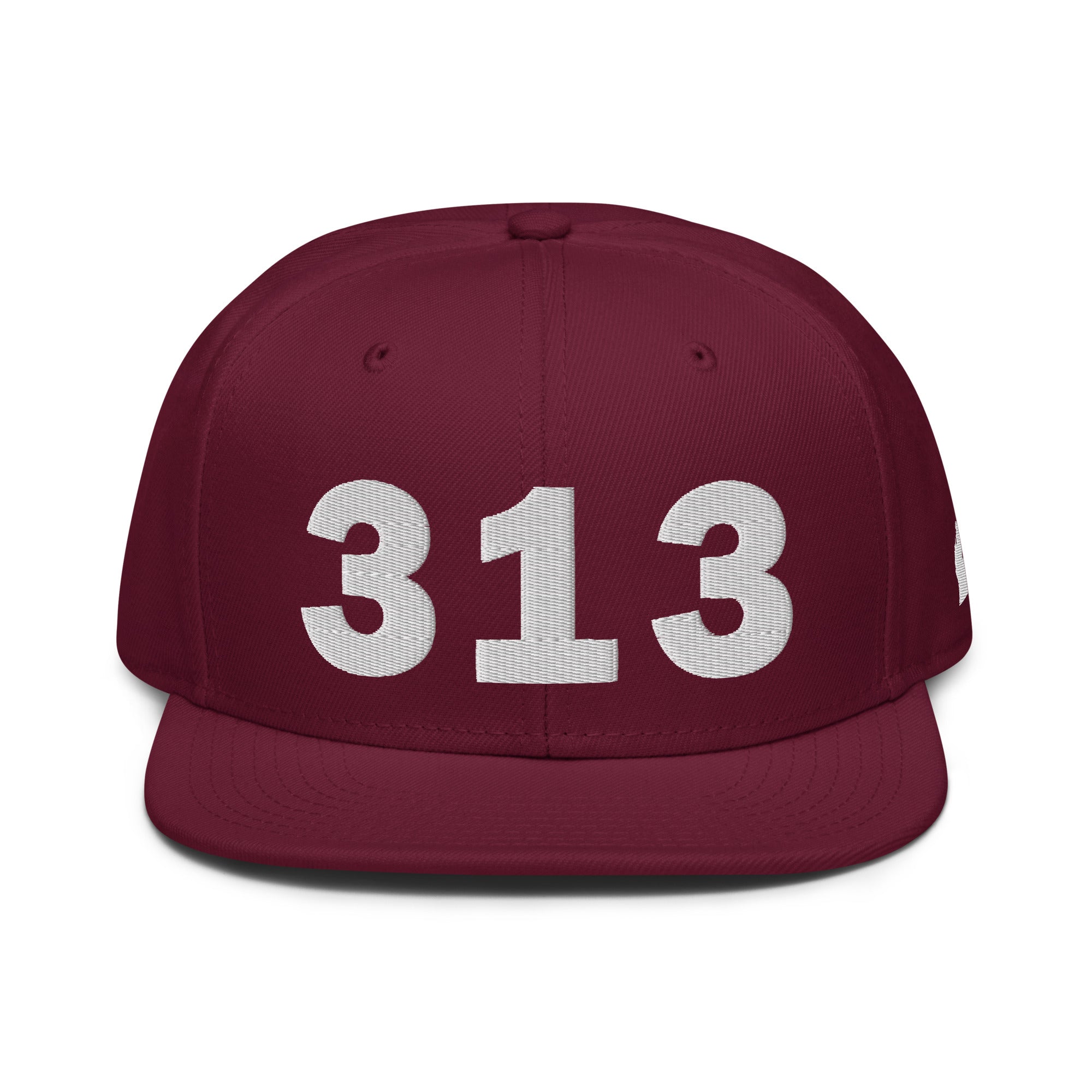 313 Area Code Snapback Hat