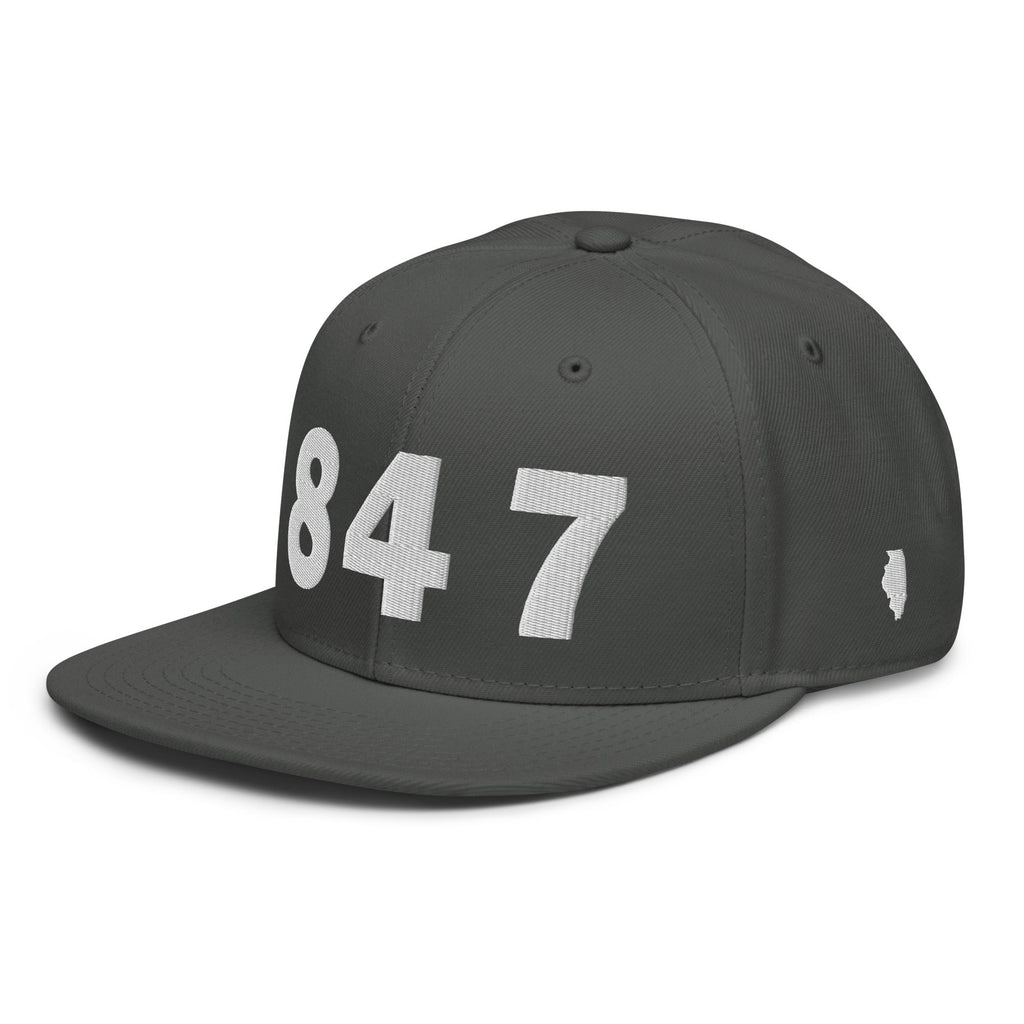 847 Area Code Snapback Hat