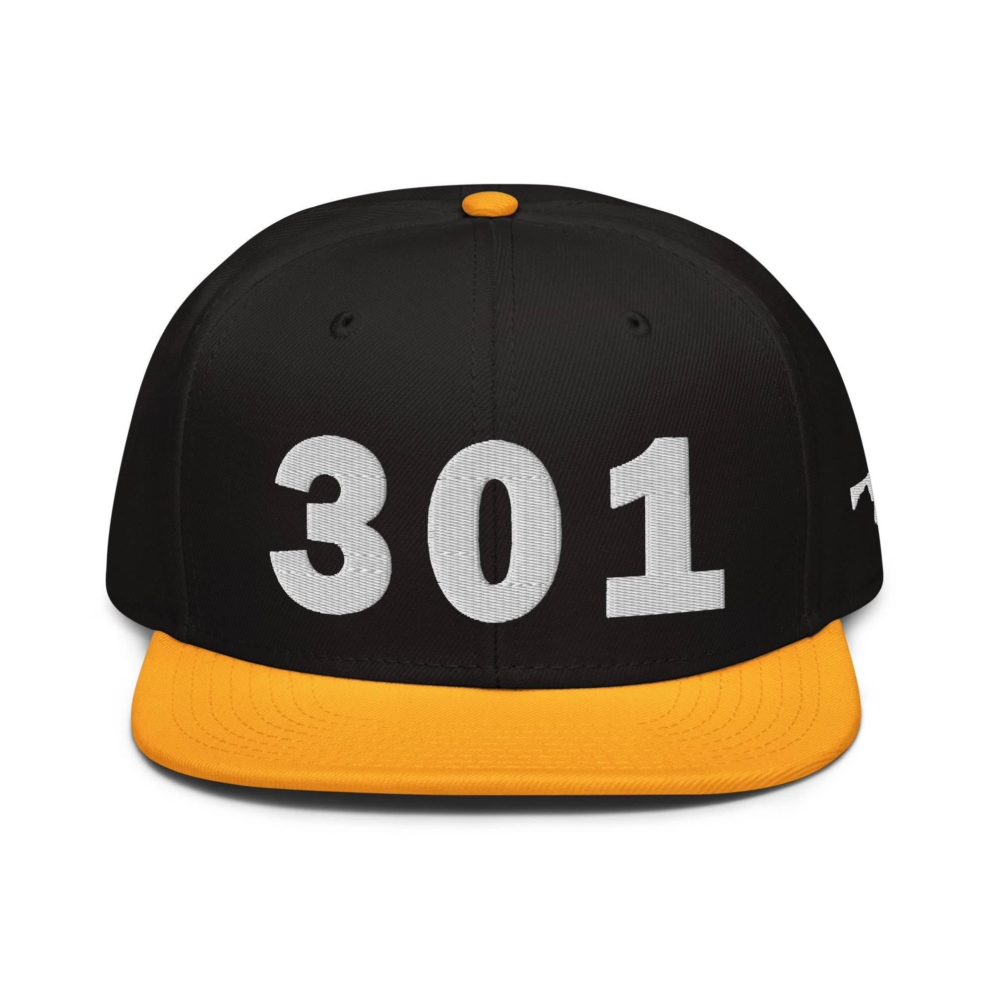 301 Area Code Snapback Hat