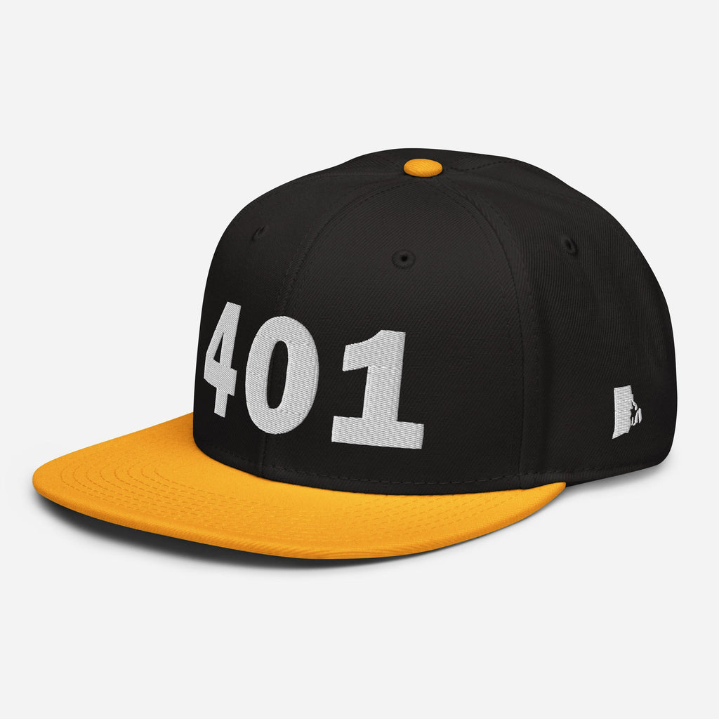 401 Area Code Snapback Hat