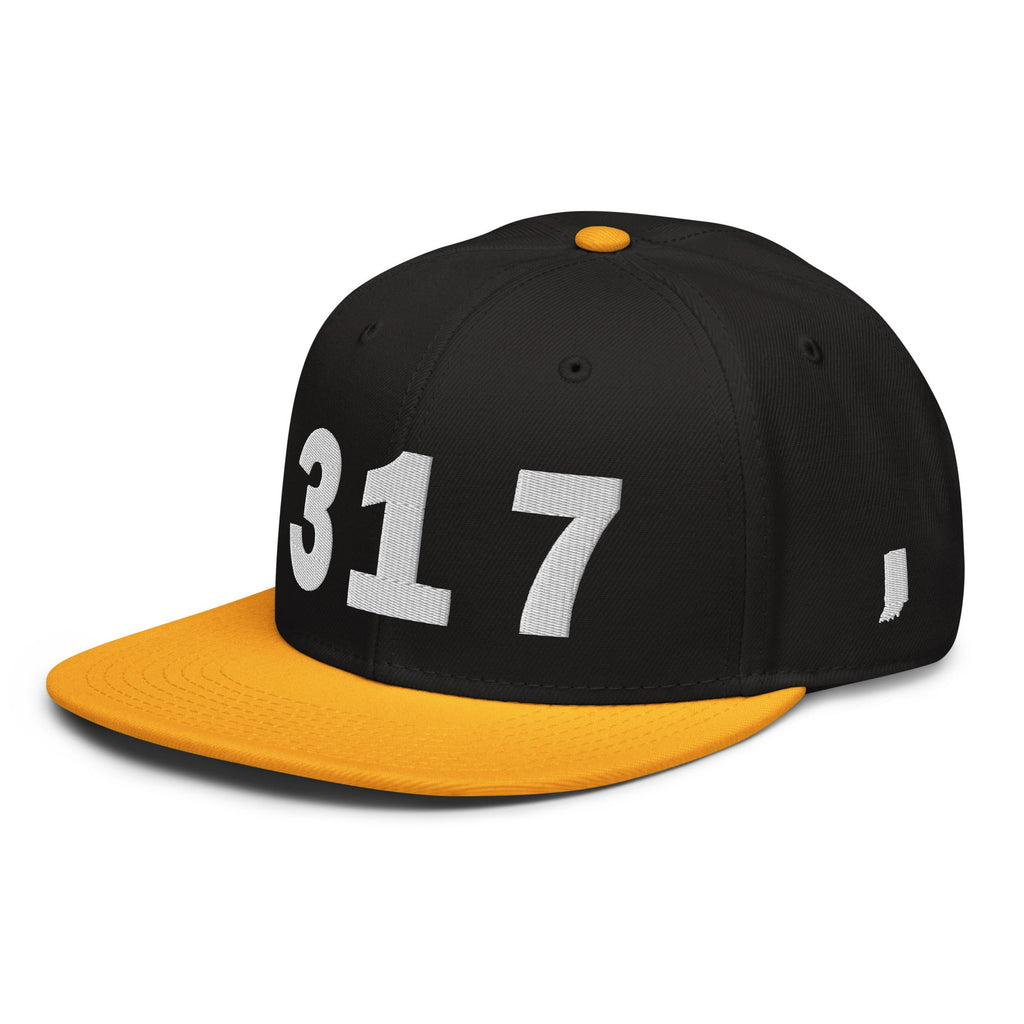 317 Area Code Snapback Hat