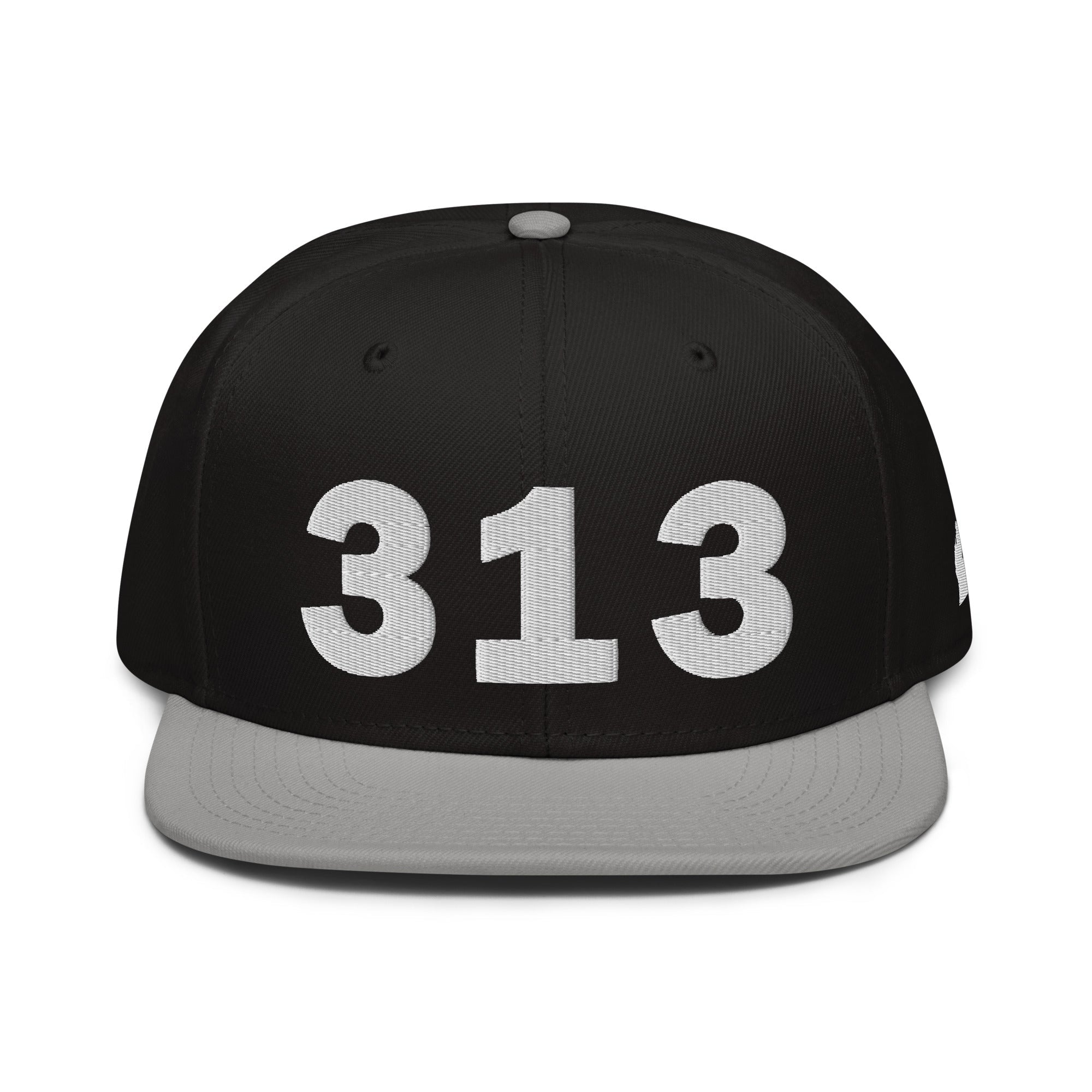 313 Area Code Snapback Hat