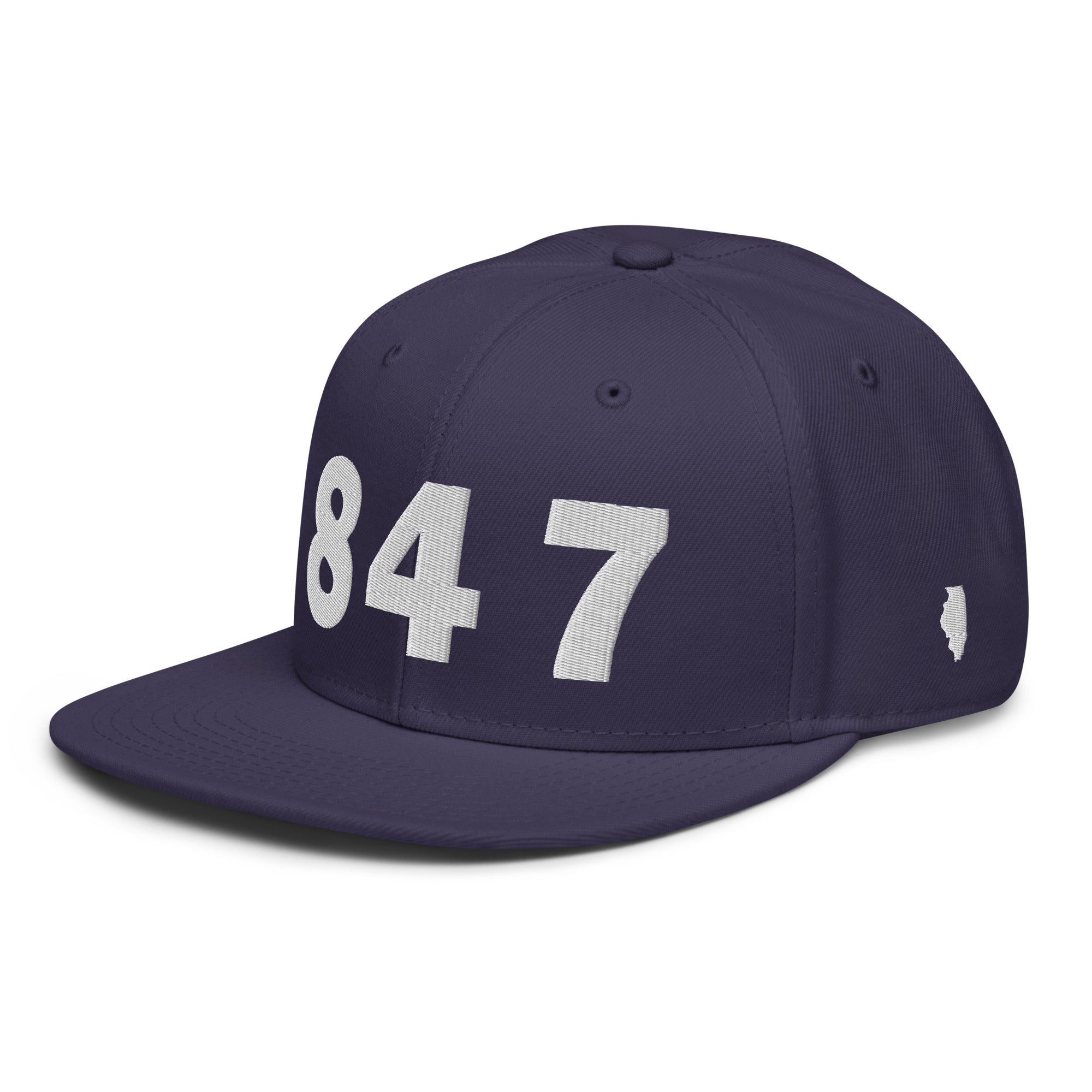 847 Area Code Snapback Hat