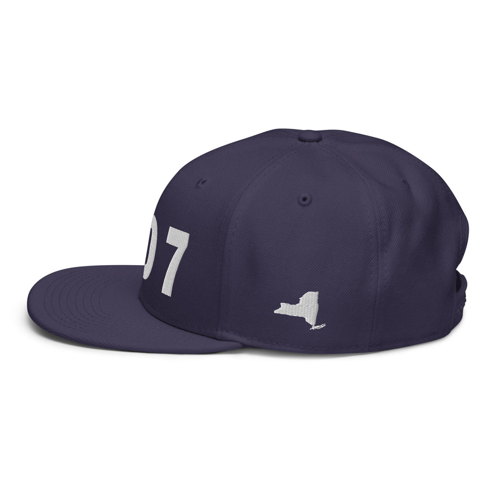 607 Area Code Snapback Hat