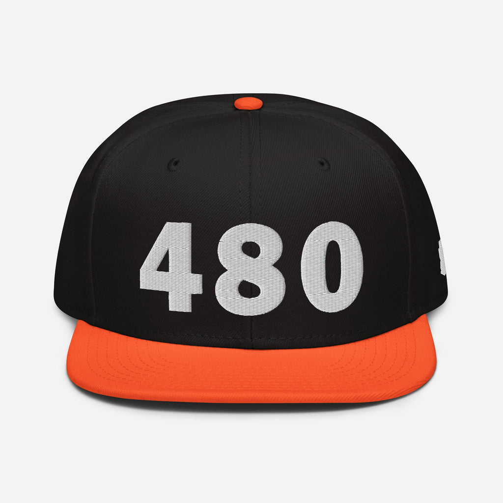 480 Area Code Snapback Hat