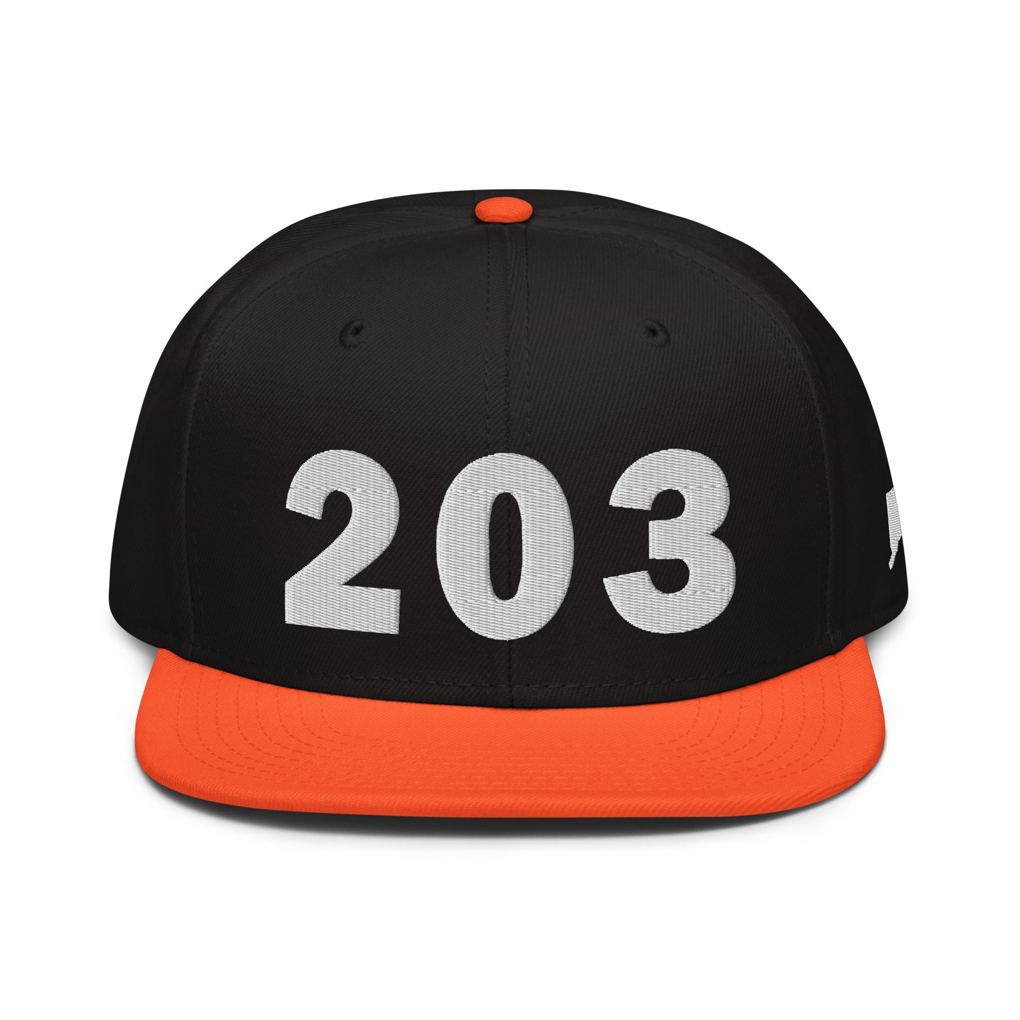 203 Area Code Snapback Hat