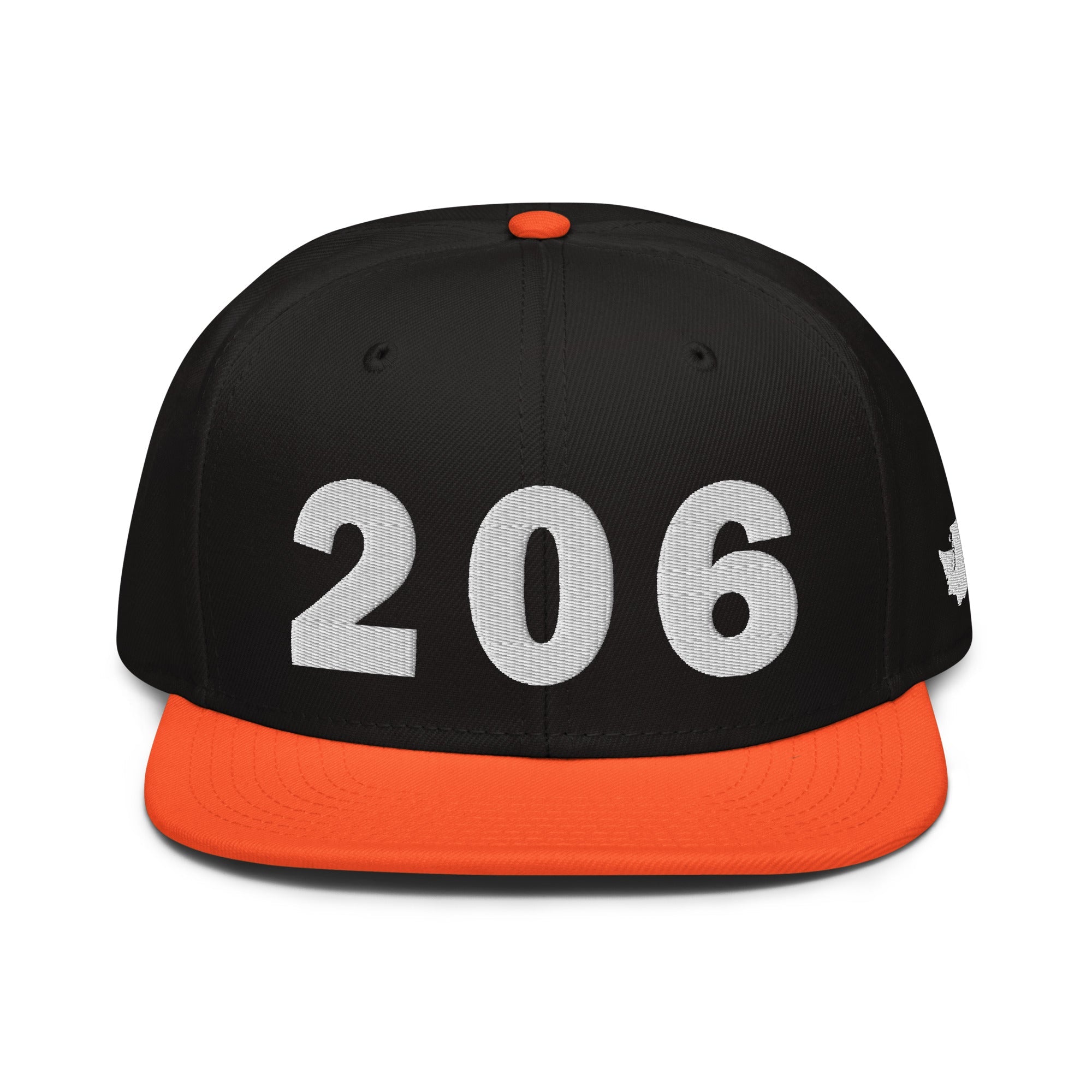 206 Area Code Snapback Hat