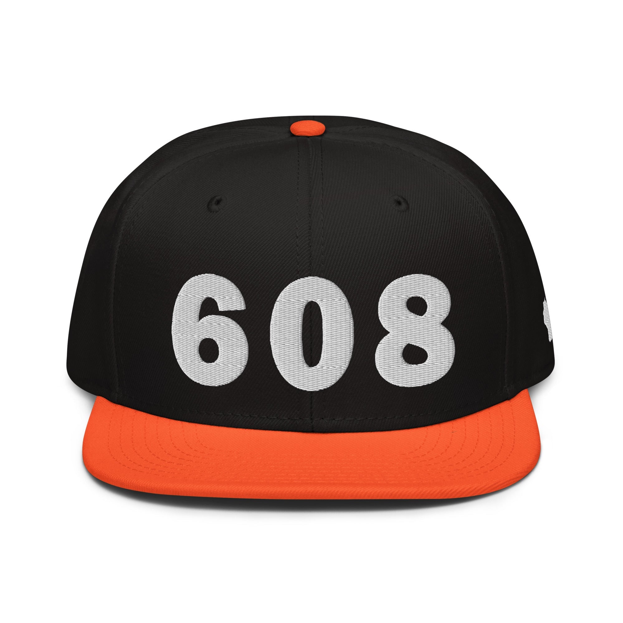 608 Area Code Snapback Hat