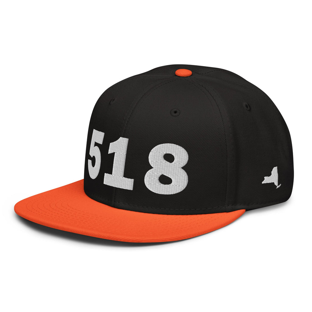 518 Area Code Snapback Hat