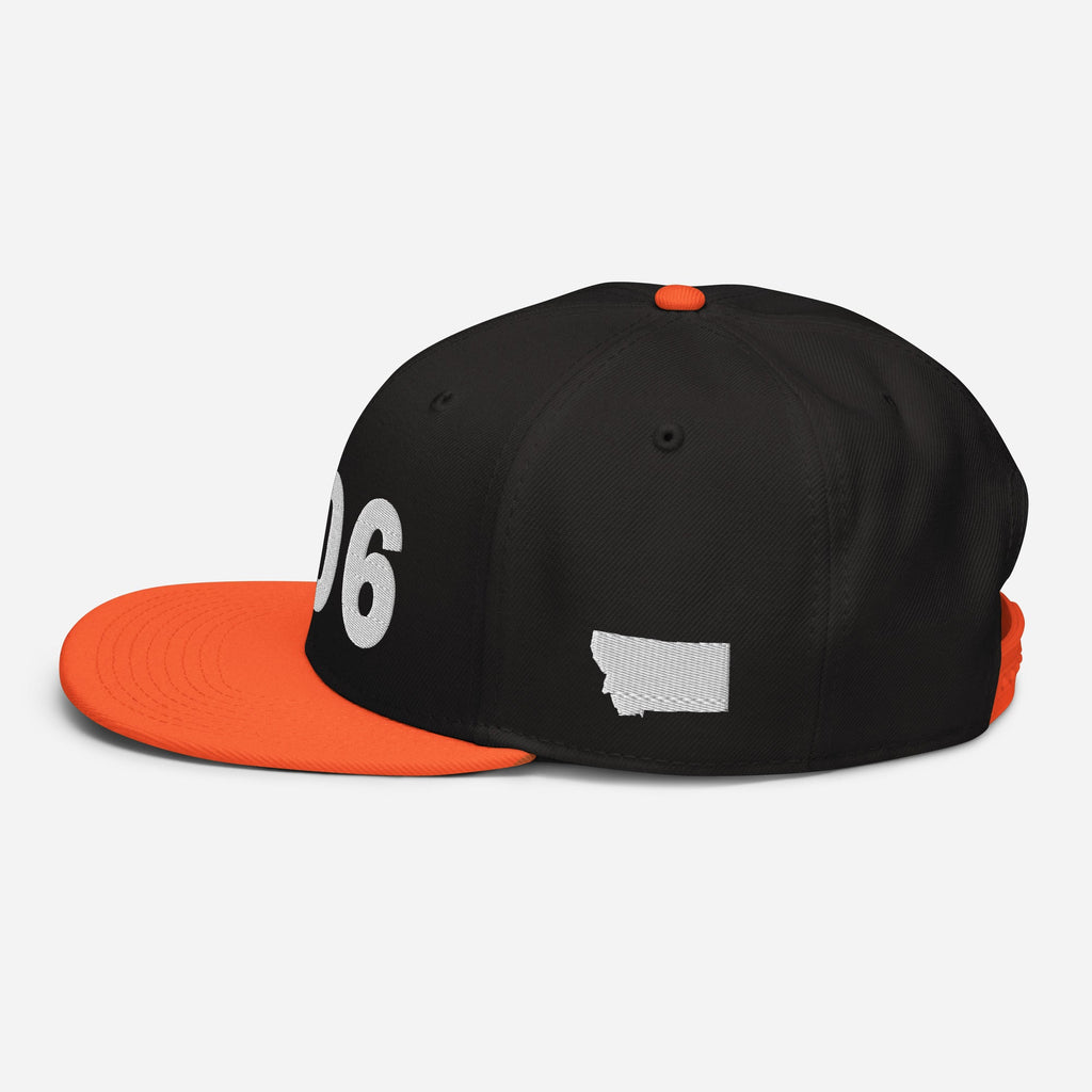 406 Area Code Snapback Hat