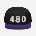 480 Area Code Snapback Hat