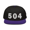 504 Area Code Snapback Hat