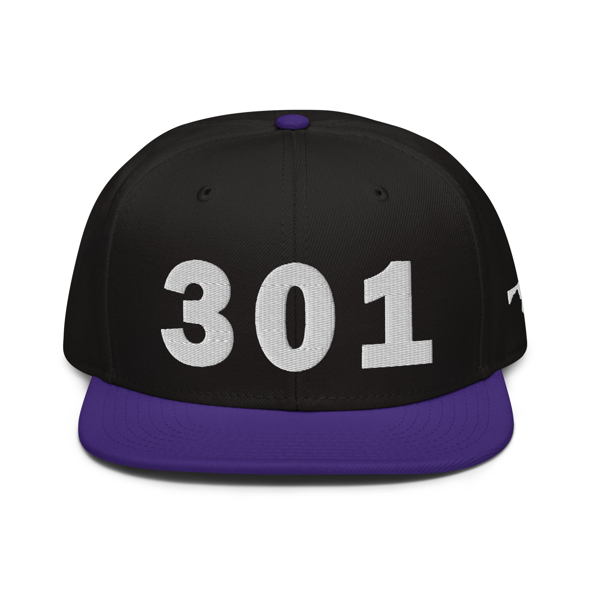 301 Area Code Snapback Hat