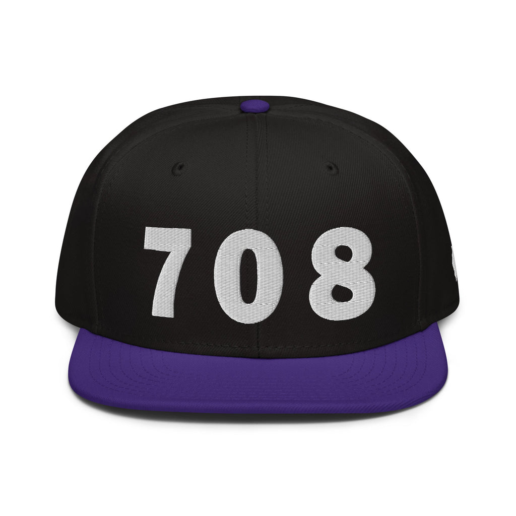 708 Area Code Snapback Hat
