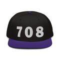 708 Area Code Snapback Hat