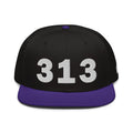 313 Area Code Snapback Hat