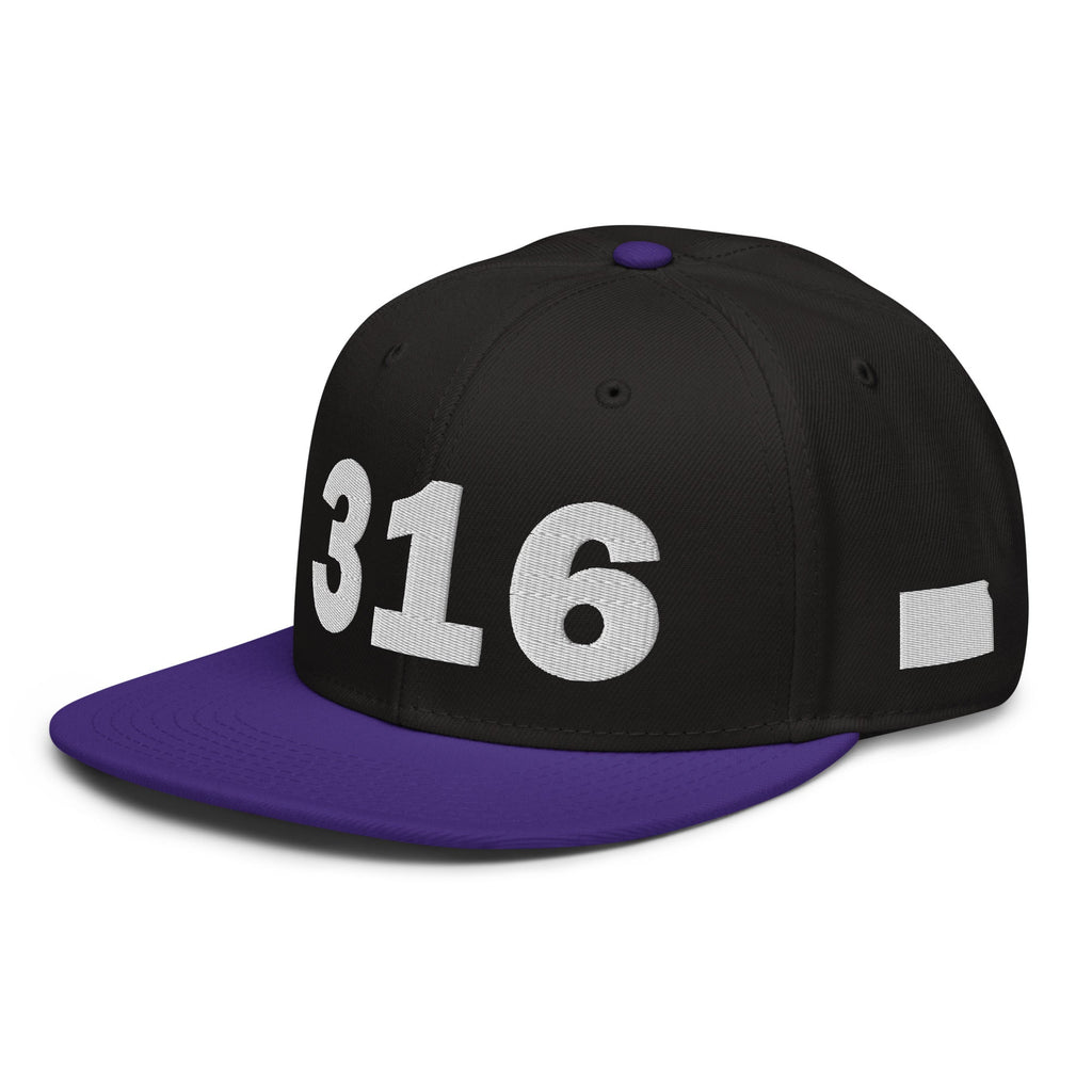 316 Area Code Snapback Hat