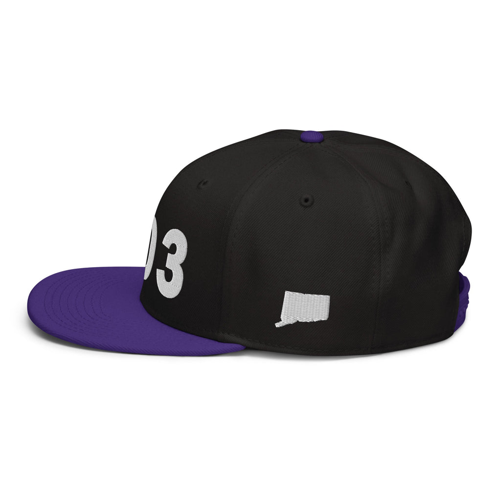 203 Area Code Snapback Hat