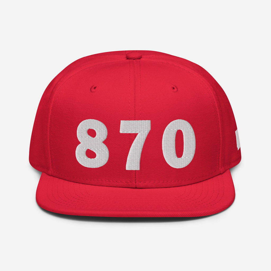 870 Area Code Snapback Hat