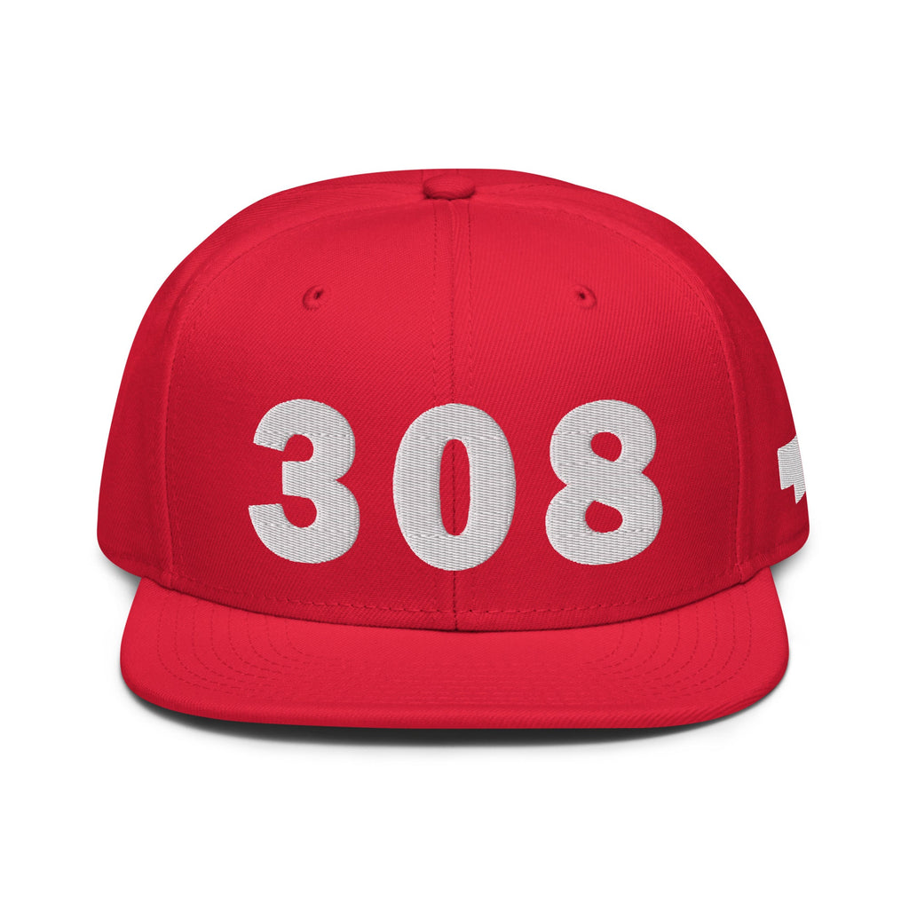 308 Area Code Snapback Hat