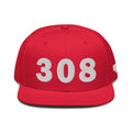 308 Area Code Snapback Hat