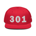 301 Area Code Snapback Hat